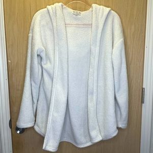 White fleece jacket